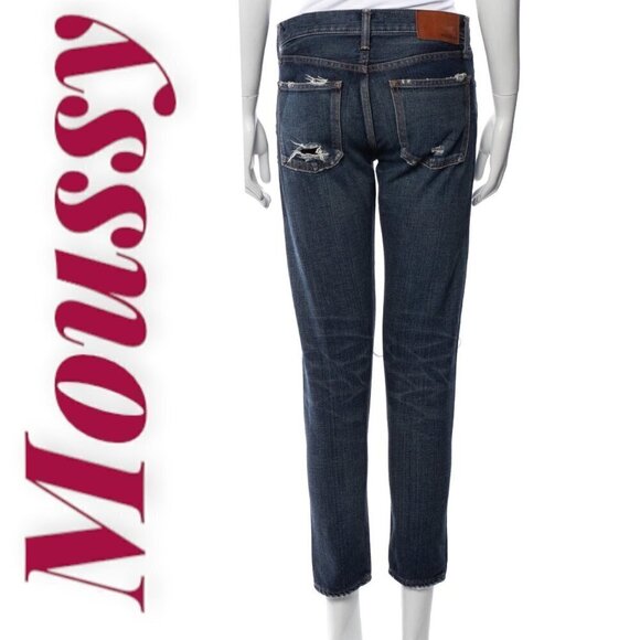 MOUSSY ISKO VINTAGE Busted Knee Buttonfly Mid-Rise Skinny Leg Jeans, Size 25 - Picture 7 of 12